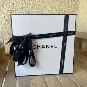 Chanel perfume gift box. With ribbon.